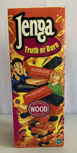 2000 Jenga Truth Or Dare Precision Wood Crafted Game