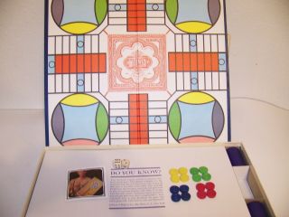 Vintage Selright 1964 Parcheesi Popular Edition Backgammon Board Game Of India