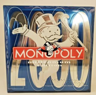 Monopoly 2000 Millenium Edition Embossed Metal Game Tin/holographic Gameboard