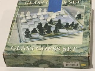 Glass Chess Set,  32 Chess And A Chess Board.