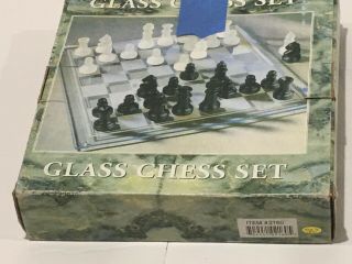 Glass chess set,  32 Chess And A Chess Board. 2