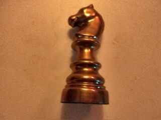 Brass Knight Chess Piece