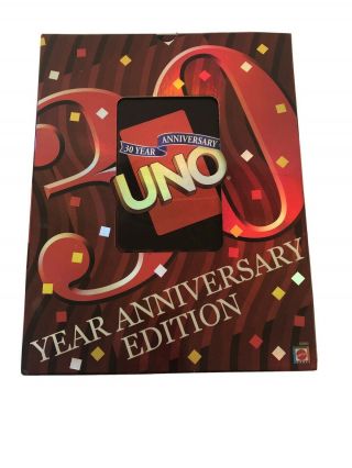 Uno 30th Anniversary Card Game - Mattel 2001 - 100 Complete