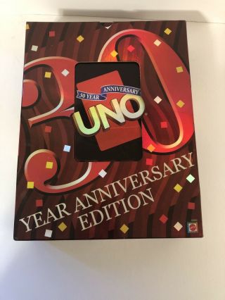 UNO 30th Anniversary card game - Mattel 2001 - 100 COMPLETE 2