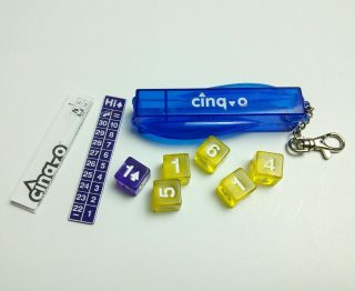 Cinq - O Cinqo Hi Lo Portable Dice Game With Key Chain By The Makers Of Uno Mattel