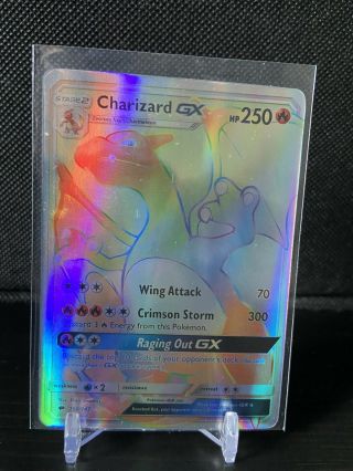 Proxy Pokemon Card Charizard Gx 150/147 Burning Shadows Rainbow Rare Full Art