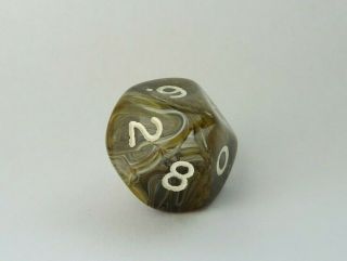 1 rare out of print (oop) Chessex Rainbow Tortoise Shell Die / Dice (D10) RPG 2