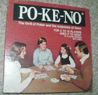 Vintage Po - Ke - No Board Game 1970 