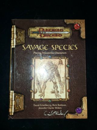 Dungeons & Dragons 3.  5 Savage Species Handbook: Hardcover