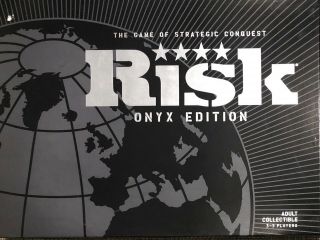 $130 Risk Parker Brothers Board Game Onyx Limited Edition - Complete Set