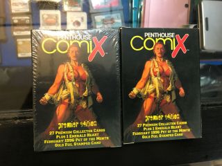 Penthouse Comix 1996 Nude Adult Premier Edition Collectible Cards Pack X2
