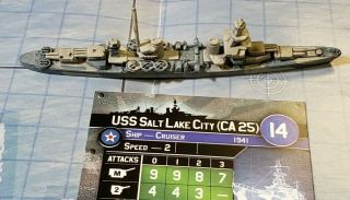 Axis & Allies War At Sea Base Set Uss Salt Lake City (ca 25) 29/64