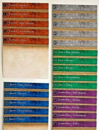 Lord Of The Rings: The Card Game (lotr Lcg) Deck Box Dividers