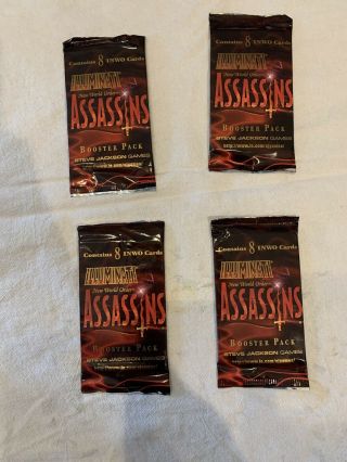 Illuminati World Order Assassins Booster Pack,  8 Inwo Cards (4pack)