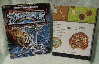 Ad&d 2nd Ed Spelljammer Heart Of The Enemy Sjq1 1992 Tsr 9347 With Map