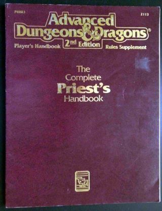 1990 The Complete Priest’s Handbook,  Ad&d 2nd Ed. ,  Tsr Inc. ,  (phbr3) (2113)