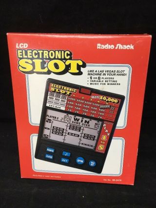 Radio Shack Lcd Electronic Slot Handheld Travel Game Model 60 - 2419 Nos