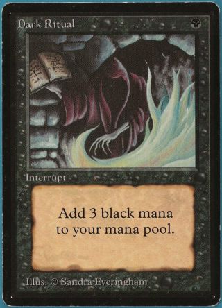 Dark Ritual Beta Pld Black Common Magic The Gathering Card (id 148910) Abugames