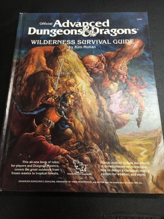 Advanced Dungeons And Dragons Wilderness Survival Guide By Kim Monhan