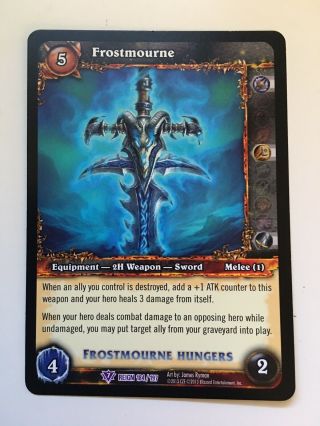 World Of Warcraft Tcg Reign Of Fire Frostmourne 184/197 Epic