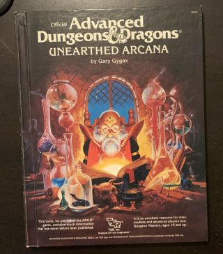 Advanced Dungeons And Dragons Unearthed Arcana 1985