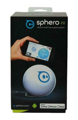 White Orbotix Sphero 2.  0 The App - Controlled Robot Ball 4 Parts