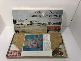 Vintage Rich Farmer Poor Farmer Board Game Rare Mclay 1978 Complete