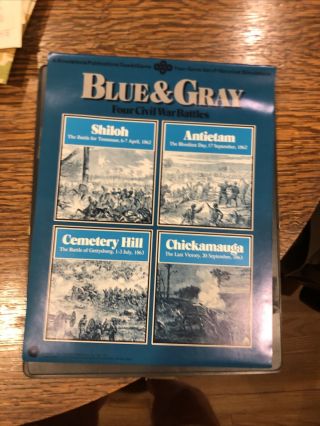 Blue And Gray For Civil War Battles Simulation Publications Quad Game