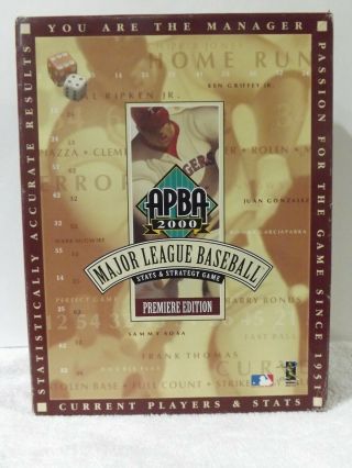 2000 Apba Major League Baseball Game With 1999 Season Cards - Premiere Edition