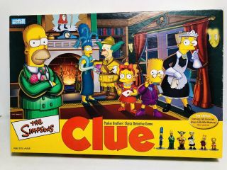 Clue Simpsons 2nd Edition Board Game by Parker Brothers 2002 Complete 3