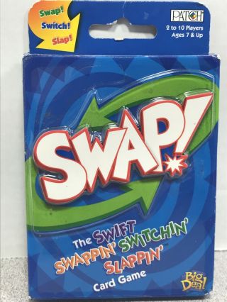 Swap Card Game Ages 7,  Patch Products 2 - 10 Players 2002 73646
