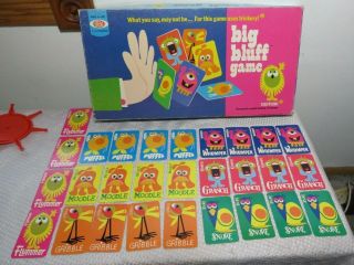 RARE VINTAGE 1970 Ideal Toys BIG BLUFF BOARD GAME 100 Complete MONSTER THEME 2