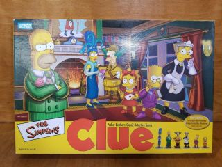 The Simpsons Clue Board Game 2nd Edition 2002 Parker Bros.  Complete