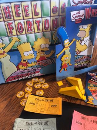 The Simpsons Wheel Of Fortune Board Game Family Collectors Edition - 2004