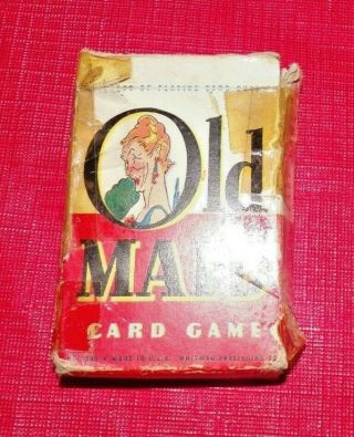 Vintage Whitman Publishing.  Old Maid Card Game W/box Complete No.  3009 20s 30s