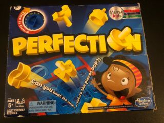 Hasbro Perfection Game - Mensa For Kids - Can You Beat The Clock? - Complete