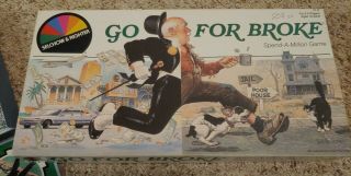 Vintage 1985 Go For Broke Board Game Selchow & Righter Complete 100 No.  58