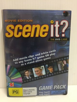 Scene It? The Dvd Game - Movie Edition Game Pack 2005 Complete & Vgc Mattel