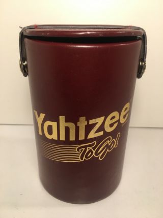 2003 Hasbro Yahtzee To Go Deluxe Edition Game W/ " Leather " Cup Complete