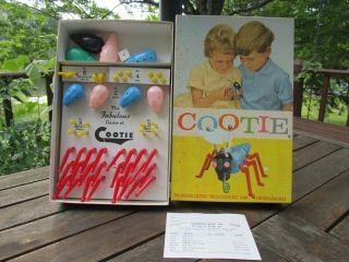 Vintage 1966 Cootie Build A Cootie Bug Game By Schaper Retro Toy 200 Complete