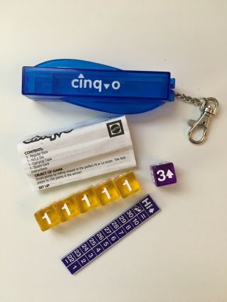 Cinq - O Cinqo Hi Lo Portable Dice Game With Key Chain By The Makers Of Uno