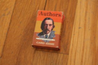 Vintage Authors Card Game Complete.  Twain,  Shakespeare,  Hawthorne,  Etc