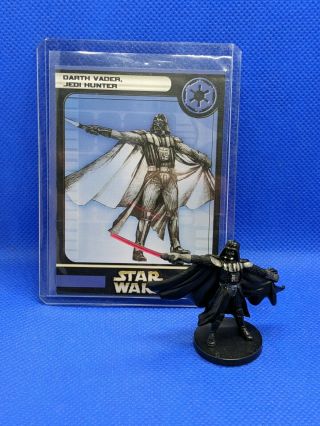 Star Wars Miniatures Darth Vader Jedi Hunter Figure & Card Universe 2005 37/60