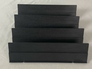 Rummikub Tile Holder Tray Set Of 4 Game Replacement Racks Black 1990 Crafts