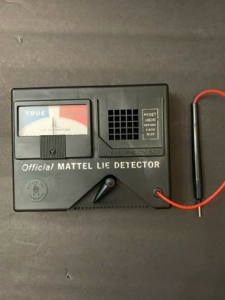 1960 Lie Detector Board Game Replacement Lie Detector Machine Mattel Vintage