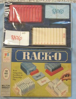 1966 Vintage Rack - O Milton Bradley Card Board Game Complete