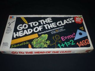 Vintage 1985 Milton Bradley Go To The Head Of The Class Board Game 25th Ed