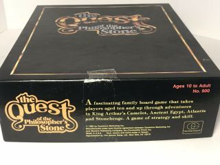VTG 1986 The Quest of the Philosopher ' s Stone Board Game / RPG 1st ED COMPLETE 3