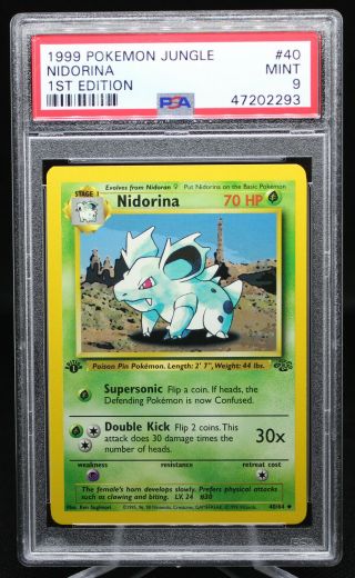 Nidorina Psa 9 1st Ed Jungle Set Pokemon Wotc Card