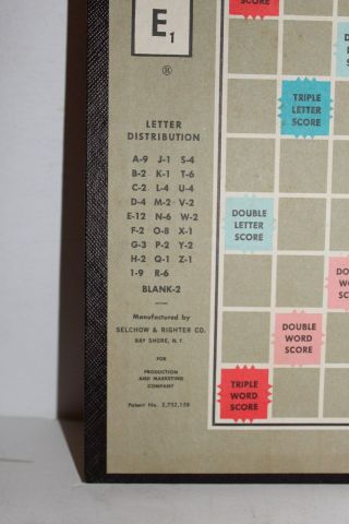 Vintage 1953 SCRABBLE Board Game Selchow Righter COMPLETE Classic Word Game 2